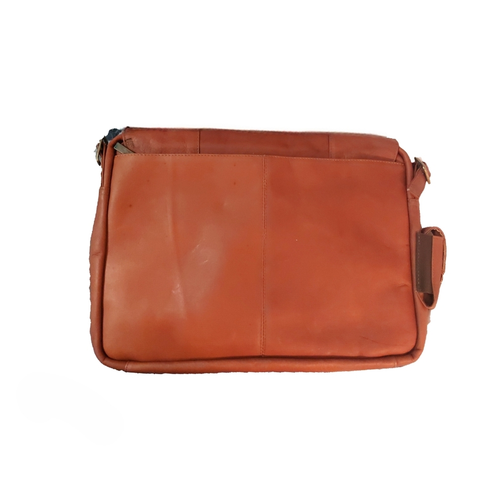 Leather Vachetta Porthole 17" Laptop NBA Charlotte Bobcats Tan Messenger/Brief… - Picture 4 of 6